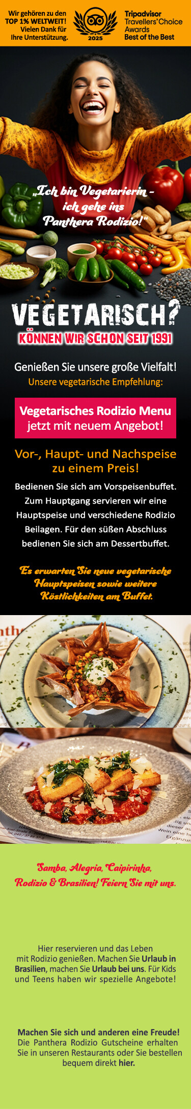 Vegetarische Speisen im Panthera Rodizio Vegetarische Speisen im Panthera Rodizio